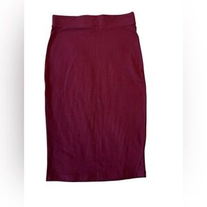 Zenana Outfitters Wine Red Pencil Skirt